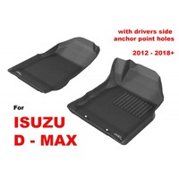 3D Kagu Rubber Mats for Isuzu D Max 2012-2020 Front Pair
