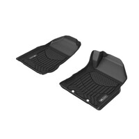 3D Maxtrac Rubber Mats for Holden Colorado RG 2012-2015 (WITH FLOOR HOOKS) Front Pair Maxtrac Rubber
