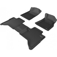 3D Kagu Rubber Mats for Toyota Hilux Dual Cab 2012-2015 Front and Rear Colour Black