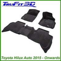 3D Carpet Mats for Toyota Hilux Dual Cab AUTO 2015+ Front & Rear Mats