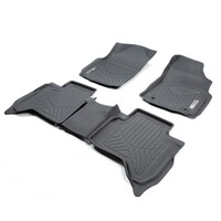 3D Maxtrac Rubber Mats for Toyota Hilux MANUAL Dual Cab 2015+ Front & Rear