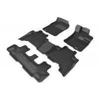 3D Kagu Rubber Mats for Toyota Prado 150 Series 2009-2012 3 Rows Colour Black