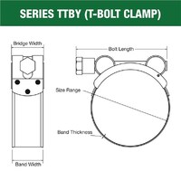 Tridon 47mm S/S T-Bolt Clamp TTBY44-47P