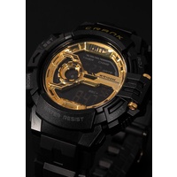 Unit Mens Watch Crank Black Gold OSFM Blk Gold