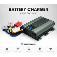 ATEM POWER 12V 40A DC to DC Battery Charger MPPT Dual Battery Lithium LifePO4 AGM