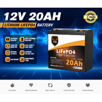 MOBI 12V 20AH Lithium Battery LiFePO4 2000 Cycle Rechargeable Replace for RV