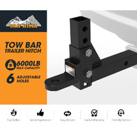 SAN HIMA Adjustable Towbar Tow Bar Ball Mount 2" Hitch Towing Trailer 4WD Car 6000lbs