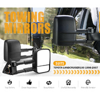 SAN HIMA Pair Extendable Towing Mirrors For Toyota Landcruiser 100 1998-2007