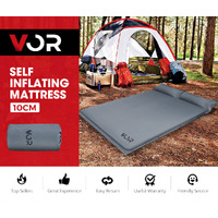 VOR Self Inflating Mattress 10cm Sleeping Mat Camping Hiking Air Bed Double