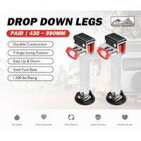 SAN HIMA 2x 590mm Drop Down Corner Steadies Stabilizer Legs Caravan Camper Trailer 1500LBS