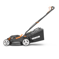 WORX 40V (20V x 2)  34cm Push Lawn Mower Kit w/ 2x POWERSHARE Batteries & Charger - WG779E