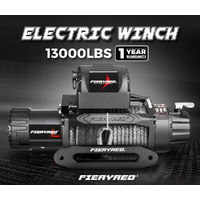 FIERYRED 12V 13000LBS Wireless Electric Winch Synthetic Rope