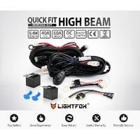 LIGHTFOX Smart Harness Plug and Play High Beam Driving Light Bar Spotlights Wiring Harness