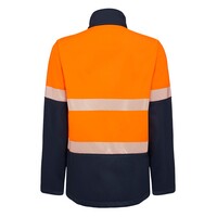 KingGee Mens Hi Vis Softshell Jacket  Colour Orange/Navy Size XS