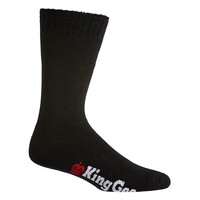 KingGee Mens 3 Pack Bamboo Work Socks Colour Black Size 6-10