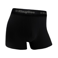 KingGee Bamboo Work Trunk - 3 Pack Colour Black Size S