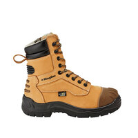 KingGee Mens Phoenix 8Z Side Zip Boot Nubuck Size AU/UK 7 (US 8) Colour Wheat