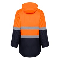 KingGee Reflective Insulated Wet Weather Jacket Colour Orange/Navy Size 2XS