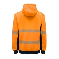 KingGee Mens Hi Vis Refelctive Pull Over Hoodie Colour Orange/Navy Size XS