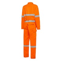 Hard Yakka Shieldtec Fr Lightweight Hi-Visibility Coverall With Fr Tape Colour Safety Orange Size 77R