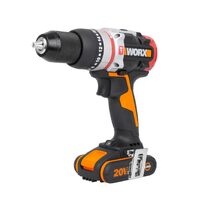 WORX 20V Cordless Brushless 60Nm Active Hammer Drill Driver w/ 2 x POWERSHARE 2Ah Batteries & 1x Charger - WX354