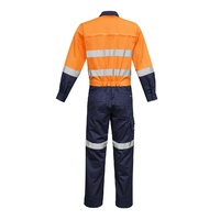 Syzmik Mens Rugged Cooling Taped Overall Orange/Navy 77
