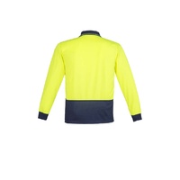 Syzmik Unisex Hi Vis Basic Spliced Polo Long Sleeve Yellow/Navy XXS