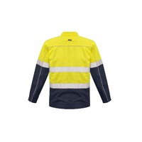 Syzmik Mens Hi Vis Cotton Drill Jacket Yellow/Navy XXS