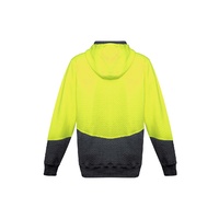 Syzmik Unisex Hi Vis Textured Jacquard Hoodie Yellow/Charcoal XXS