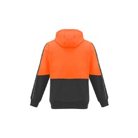 Syzmik Unisex Hi Vis Full Zip Hoodie Orange/Charcoal XXS
