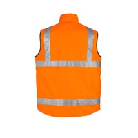 Syzmik Mens Hi Vis Lightweight Fleece Lined Vest Orange Small