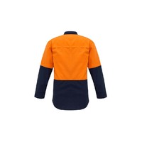 Syzmik Mens Hi Vis Spliced Shirt Orange/Navy XXS