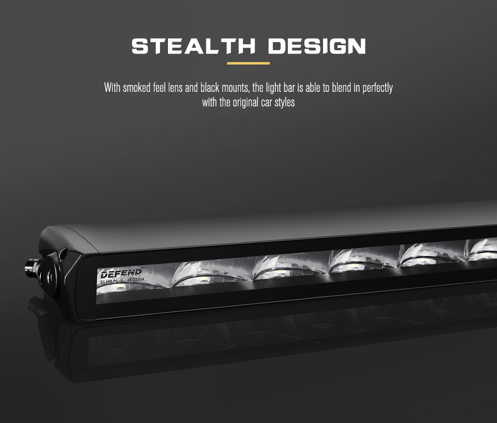 DEFEND INDUST 38inch LED Light Bar Slim Single Row Work Driving Lamp 4X4 Offroad
