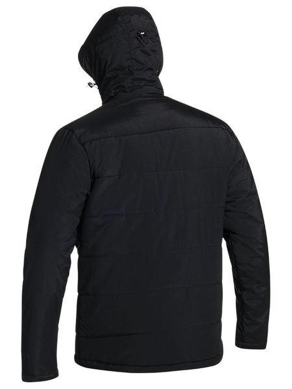 Puffer Jacket with Adjustable Hood Black Size XS