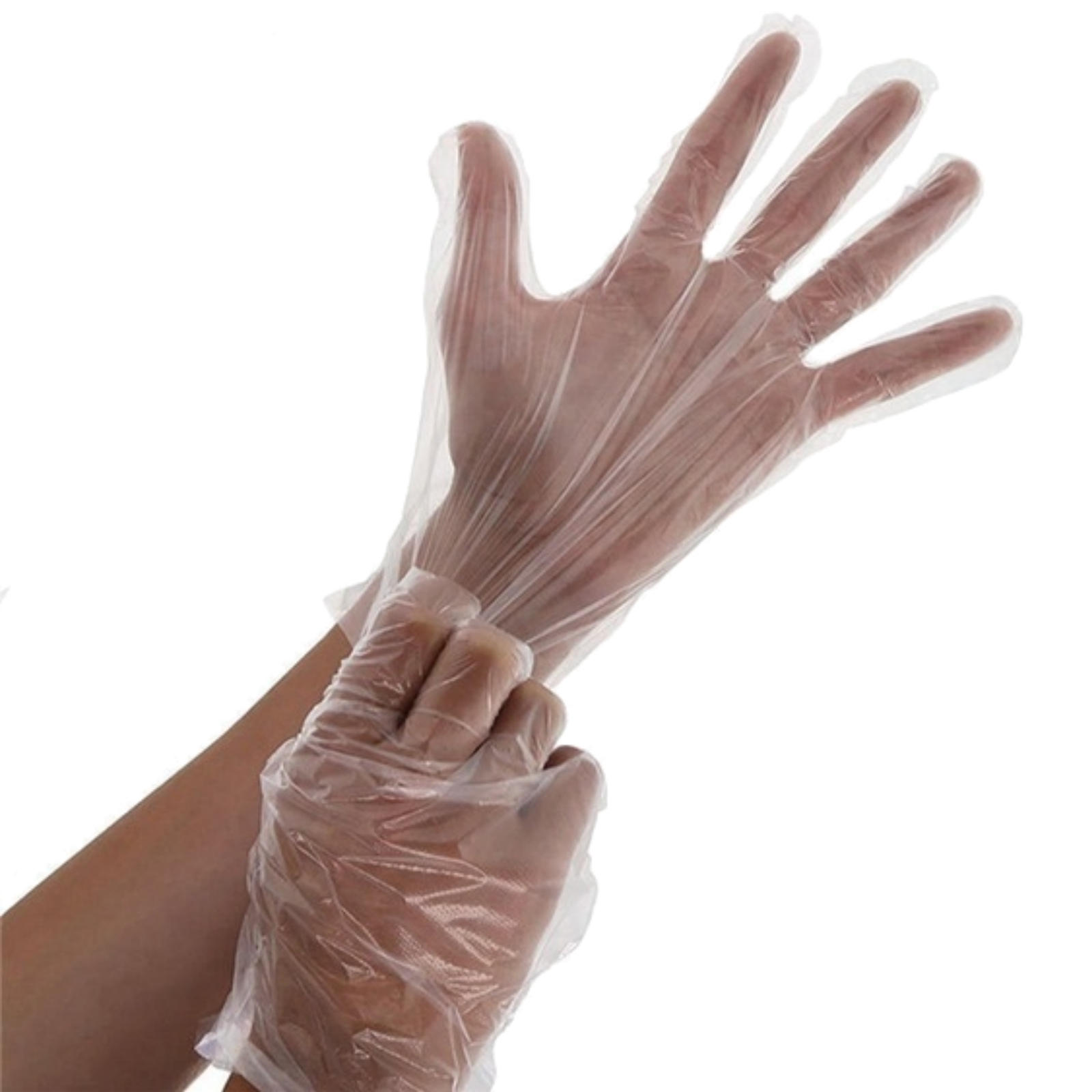 100pcs Healty Plastic Clear Gloves Food Cleaning Home Kitchen Catering BeautyUse 
