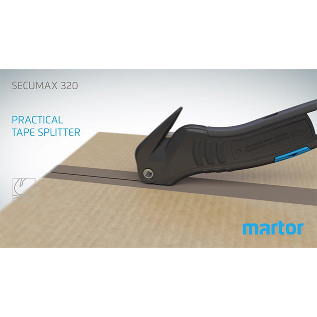 THE NEW MARTOR SECUMAX 320 SAFETY KNIFE. SPECIALIST FOR CUTTING THROUGH  PLASTIC FILM AND STRAPPING.