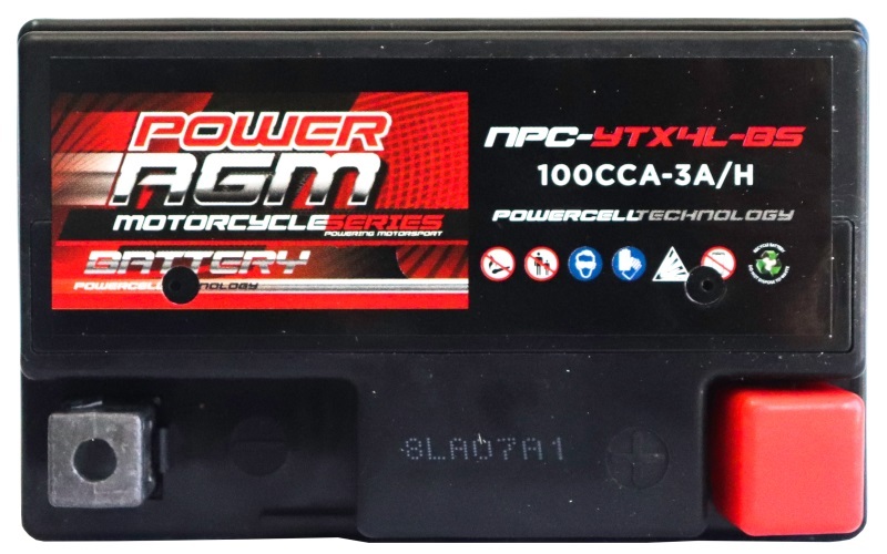Power AGM 12V 3AH 100CCAs Motorcycle Battery