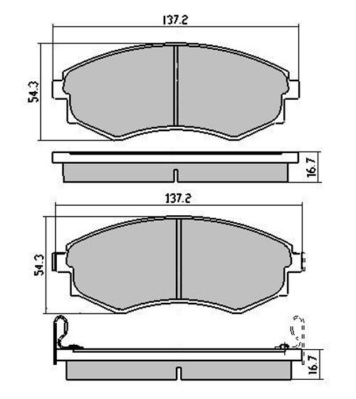 Front Disc Brake Pads for Hyundai Coupe SFX 8/1996 - 2002