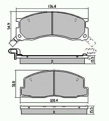 Front Disc Brake Pads for Toyota Tarago TCR1# TCR2# 5/1990-3/2000