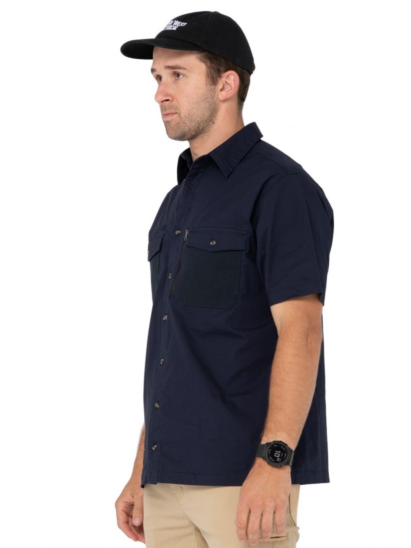 Pressure Short Sleeve Shirt Colour Navy Blue Size S