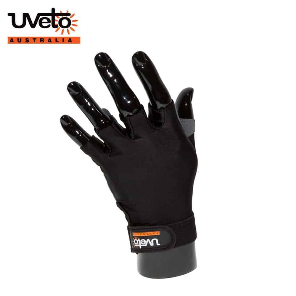 Sun Safe Gloves Large Black