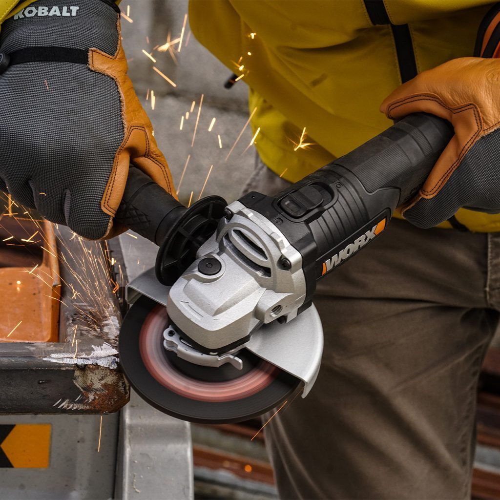 WORX 20V Cordless 125mm Brushless Angle Grinder Skin POWERSHARE Battery Charger not incl. WX81