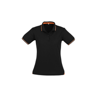 Ladies Jet Polo Black/Cyan 8