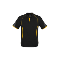 Mens Razor Polo Black/White Large