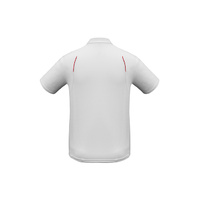 Mens United Short Sleeve Polo White/Black Small