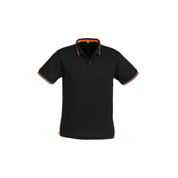 Mens Jet Polo Black/Bright Green Small