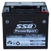SSB Powersport V-SPEC  12V 6AH 195CCA High Performance AGM Motorcycle Battery