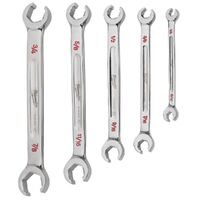 Milwaukee 5 Piece Double End Flare Nut Wrench Set - SAE 48229470