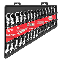 Milwaukee 15pc Flex Head Metric Ratcheting Combination Wrench Set 48229513