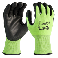 Milwaukee Small High Visibility Cut Level 3 Polyurethane Dipped Gloves 48738930